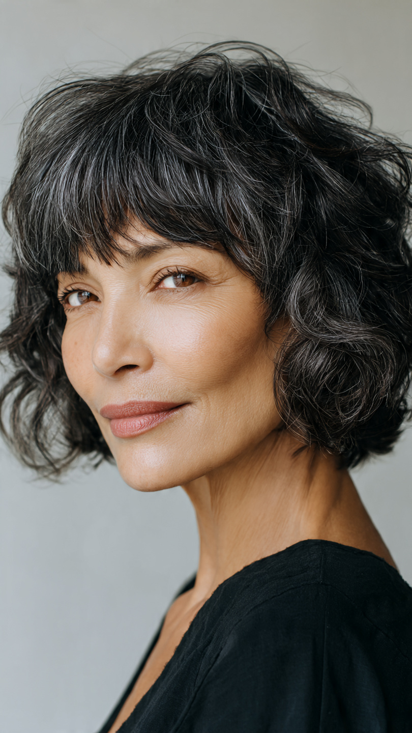 Chic Short Layered Haircuts With Bangs Over 50: 15 Stunning Styles 13 voluminous pixie with long bangs for maximum body