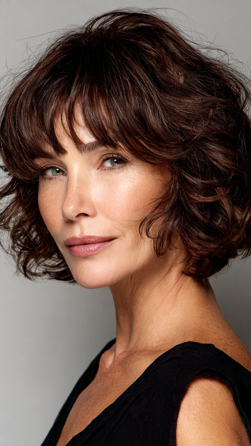 Chic Short Layered Haircuts With Bangs Over 50: 15 Stunning Styles 14 graduated layers with face-framing bangs for flattering silhouette