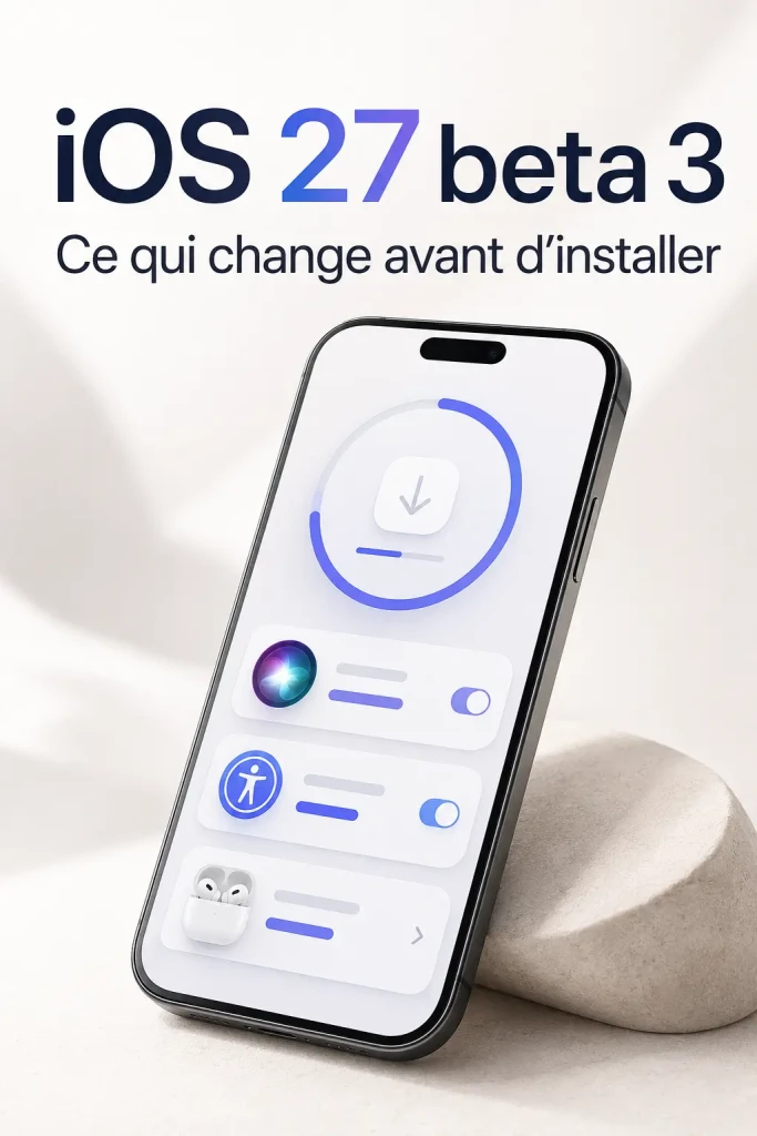 iOS 27 beta 3 : nouveautés et conseils avant installation 1 iOS 27 beta 3 nouveautés avant installation sur iPhone